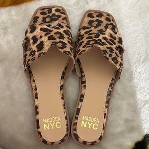 Madden NYC Leopard Print Sandals